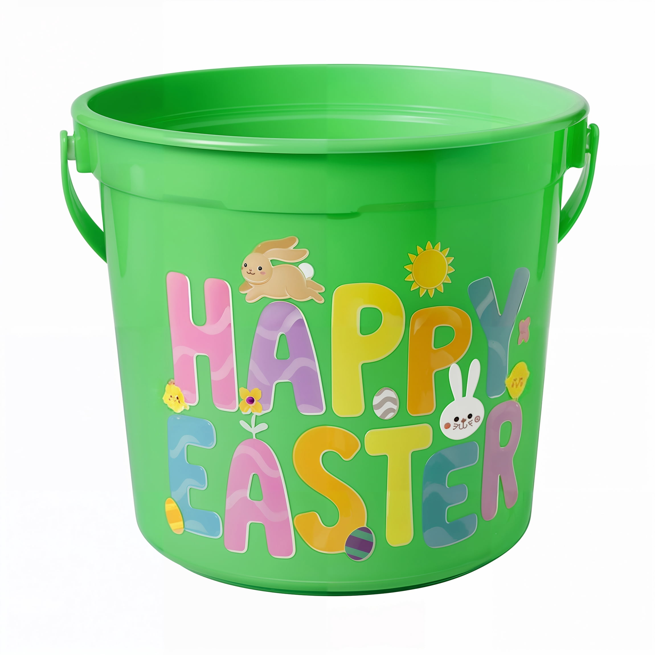 5-Quart Plastic Easter Bucket, Happy Easter
