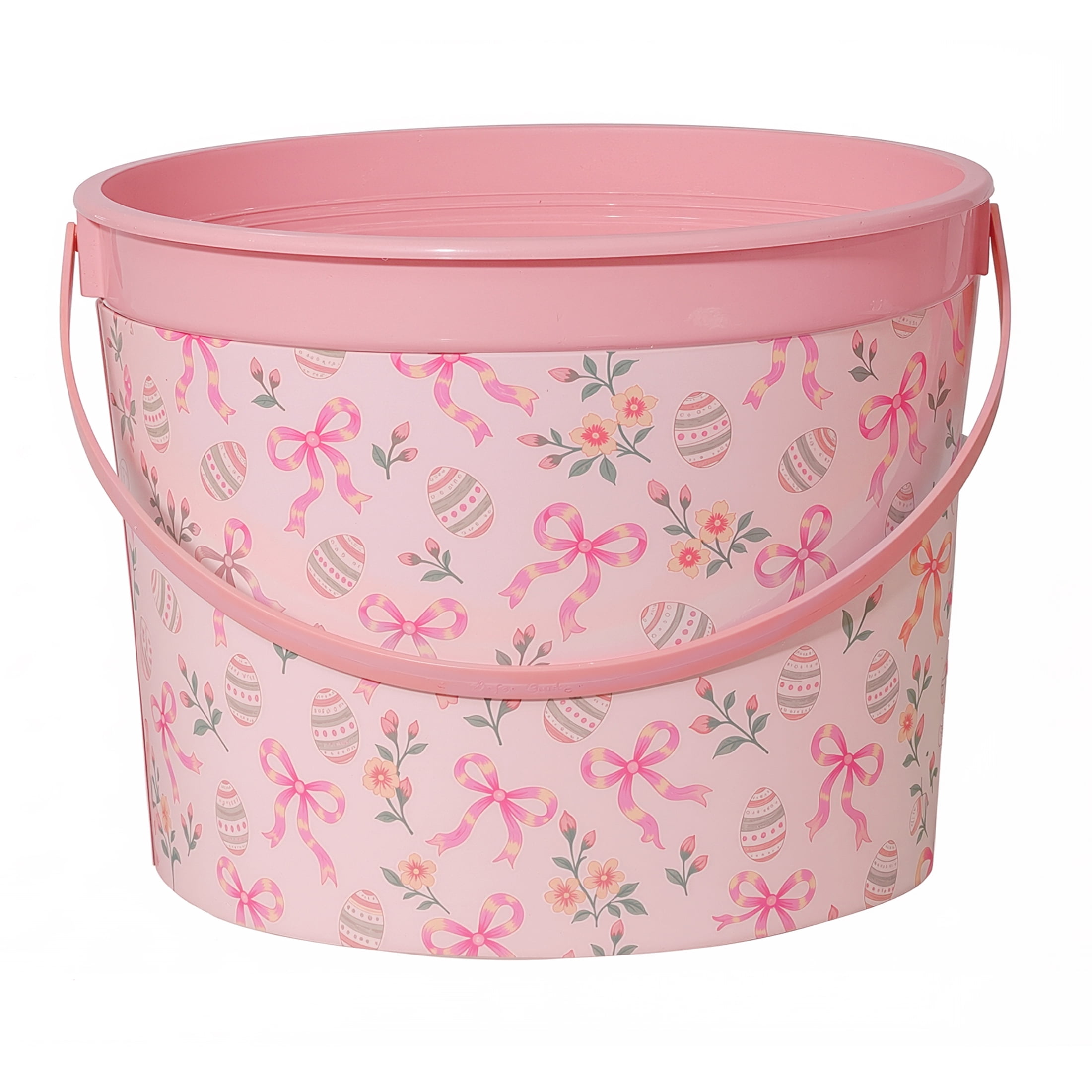 5-Quart Plastic Easter Bucket, Ribbon