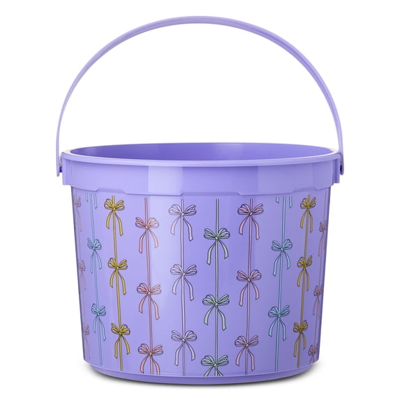 5-Quart Plastic Easter Bucket, Ribbon