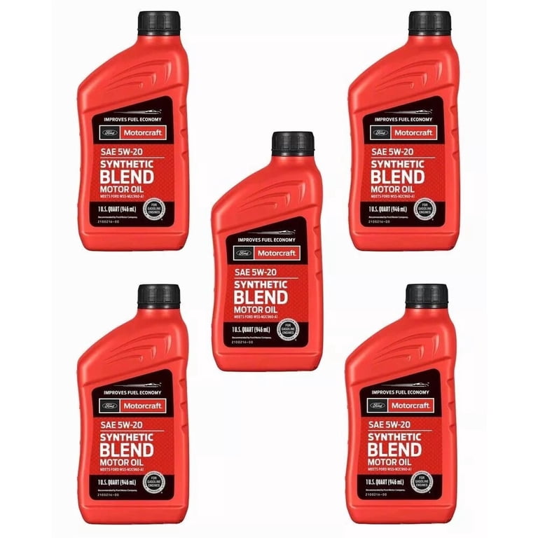 MOTORCRAFT 5W-20 Motor Oil – Full Synthetic Engine Oil For Ford, Lincoln & Mercury
