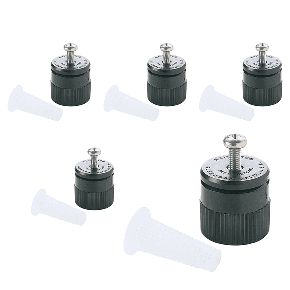 (5) Rain Bird 1300AF Adj Full-Circle Bubbler 1 2.3 GPM 1/2" Riser-Mount SS Flow Control