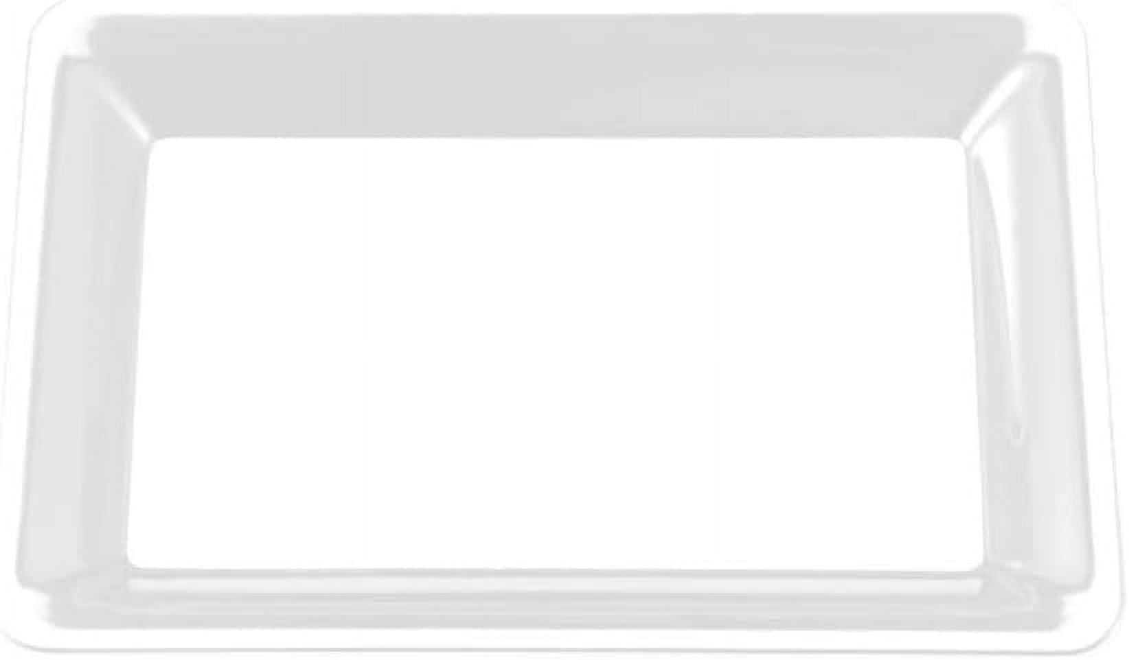 5 Rectangle Black Plastic Trays Heavy Duty Plastic Serving Tray 10" x