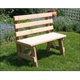 thumbnail image 1 of 5' Red Cedar Backed Bench, 1 of 3