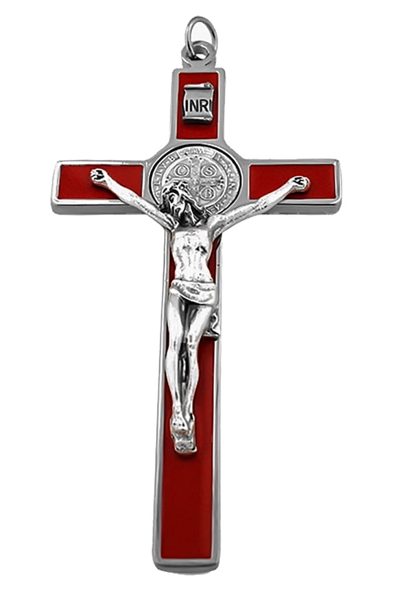 5" Red St. Benedict Crucifix
