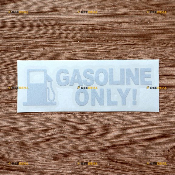 5" Reflective Gasoline Only Decal Sticker Fuel Door Cover Cap Warning Car Truck Vinyl