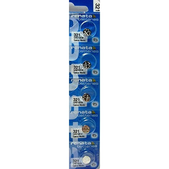 5 Renata 321 SR616SW Silver Oxide Zero Mercury Electronic Batteries