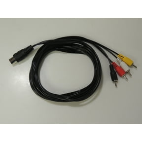5' Replacement DIN Audio Video Composite Cable for Atari, Commodore, VIC and Texas Instruments Computers
