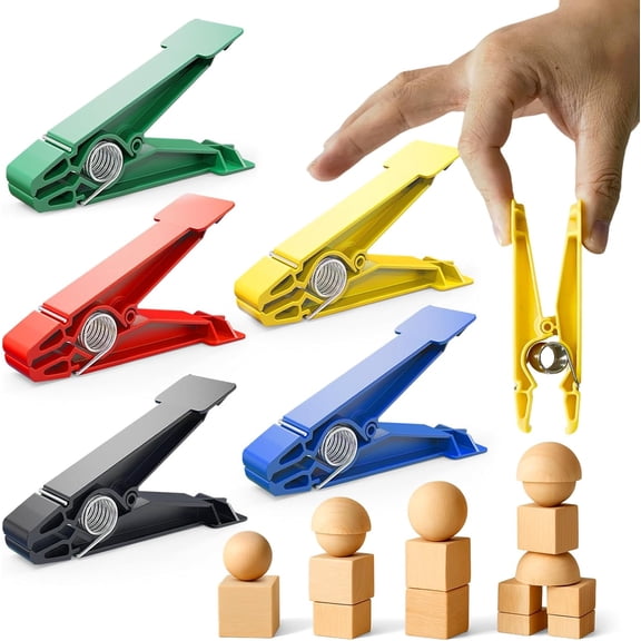 5 Resistance Finger Exerciser Clips, Hand Grip Strength Trainer for Finger Dexterity, Ideal for Physical Therapy, Rehab, Arthritis Pain Relief, Elderly & Sports Training