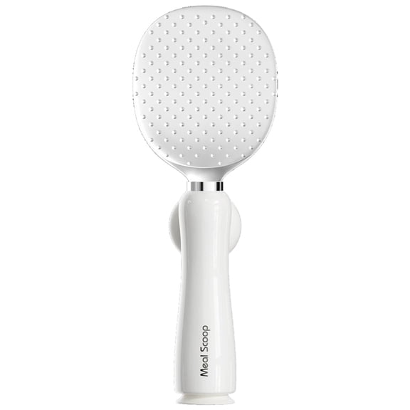 Under $5 Rice Paddle, Rice Server, Non,Stick Rice Spoon with Suction Base , Magnetic Attachment for Rice Cooker , Easy Clean & Ergonomic, White, by Goohae