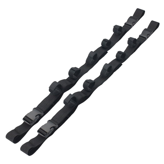5-Ring Adjustable Polyester Car Fishing Rod Strap Outdoor Fishing Gear Carrier Belt