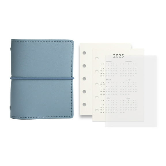 5-Rings Leather Notebook Journal Refillable 5 Holes Leather Binder Covers