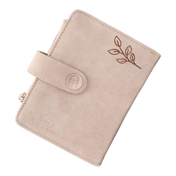 5 Rings PU Binder Planner with 5 Card Slots Zippered Coin Pocket For Women