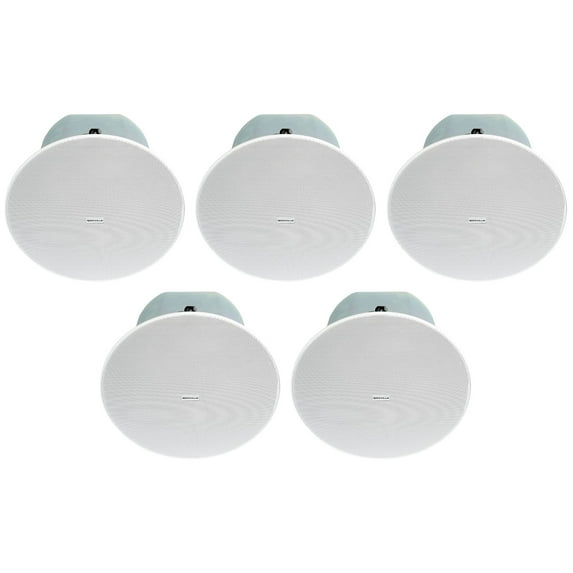 5 Rockville CC8-SUB 8" Commercial/Restaurant 70V Ceiling Subwoofers+Rough-In Kit