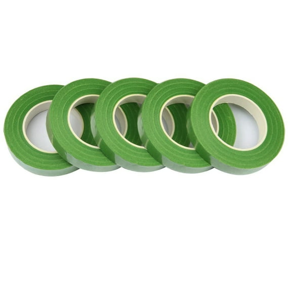 5 Roll 1/2 Inch Light Green Floral Tapes,for Bouquet Stems Wrapping and Floral Crafts,Wedding Bouquet, Wreath Making Supplies (30Yard/Roll)