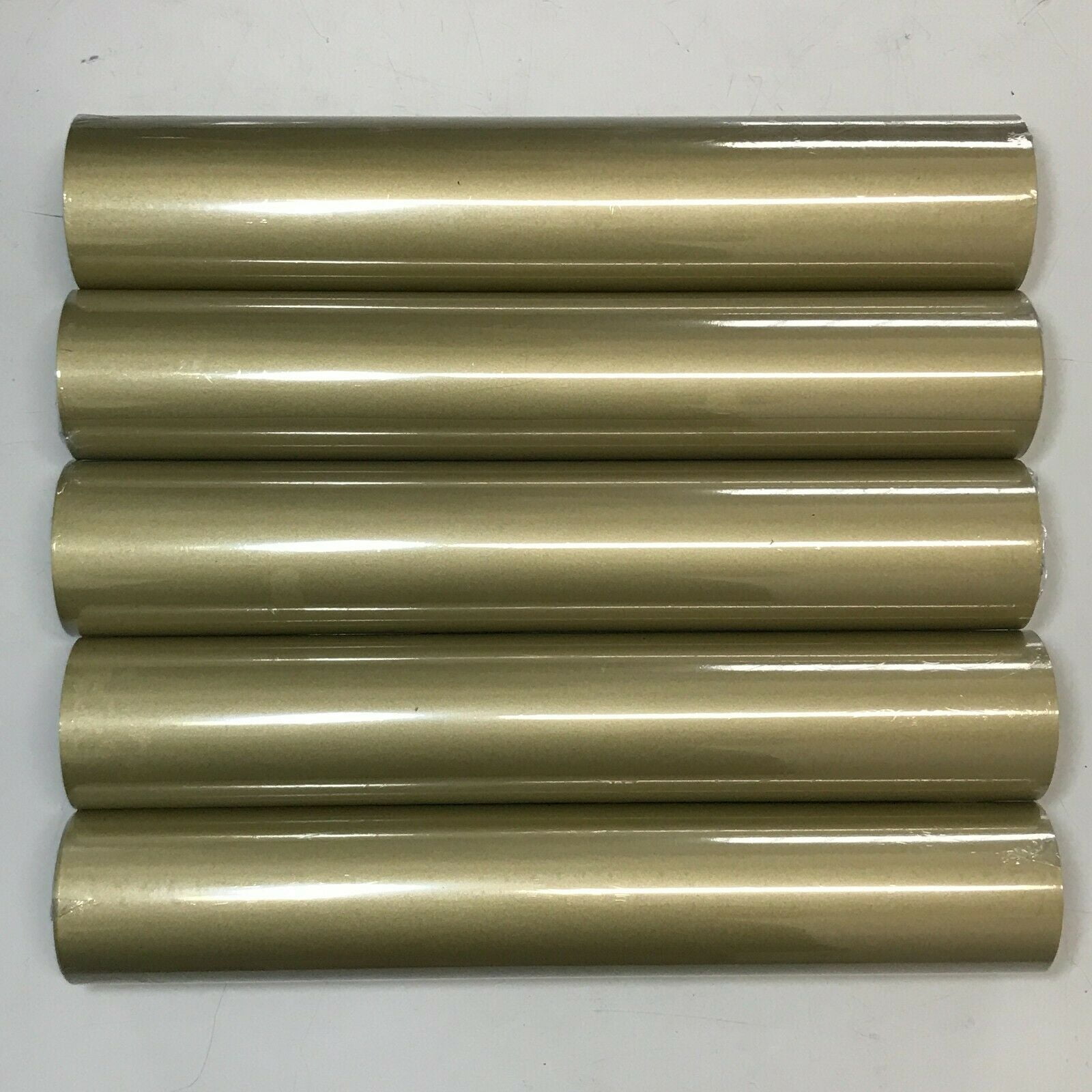 5 Roll 12" x 5Feet 12Feet Gold HTV Iron On Heat Transfer Vinyl for T Shirt Bags Hats Shoes Cricut