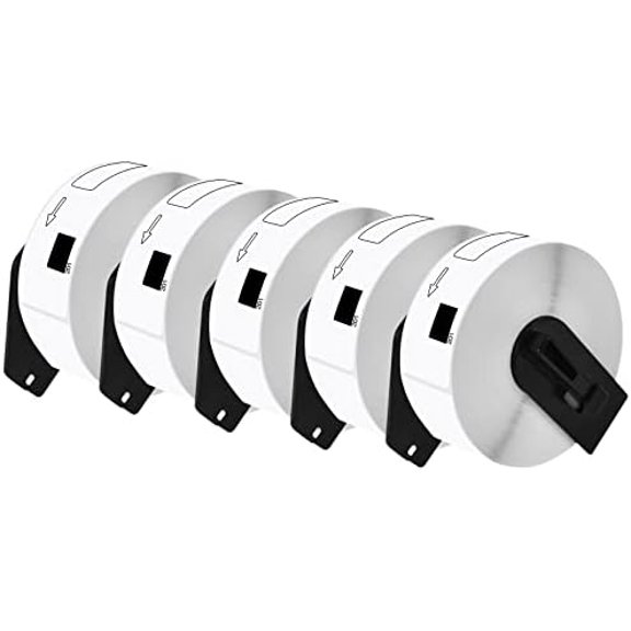 (5 Roll /400 Labels per Roll) Die-Cut Standard Address Labels with Cartridge Compatible for Brother DK-1201 DK1201 29mm x 90mm (1-1/7" x 3-1/2") White Paper use in QL Printers$$Office