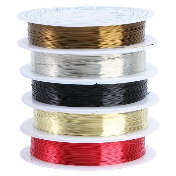 5 Roll Copper Wire 26 Gauge 26 Gauge Copper Wire Thin Copper Wire Black Wire Beading Wire Bare Copper Wire