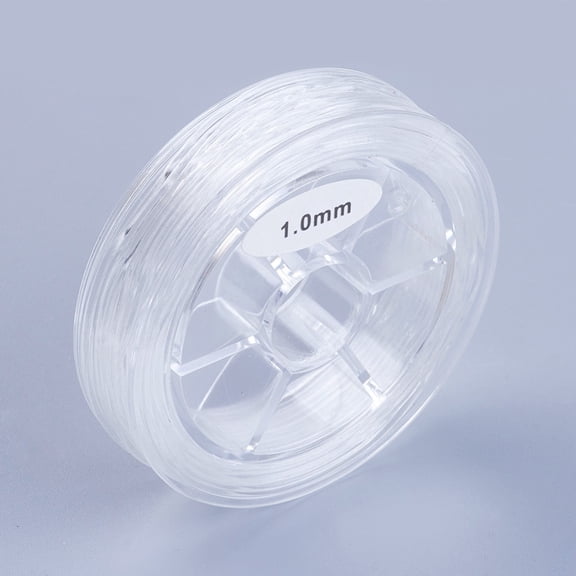 5 Roll Round Japanese Elastic Crystal String Elastic Beading Thread for Stretch Bracelet Making Clear 1mm 10.93 yards(10m)/roll