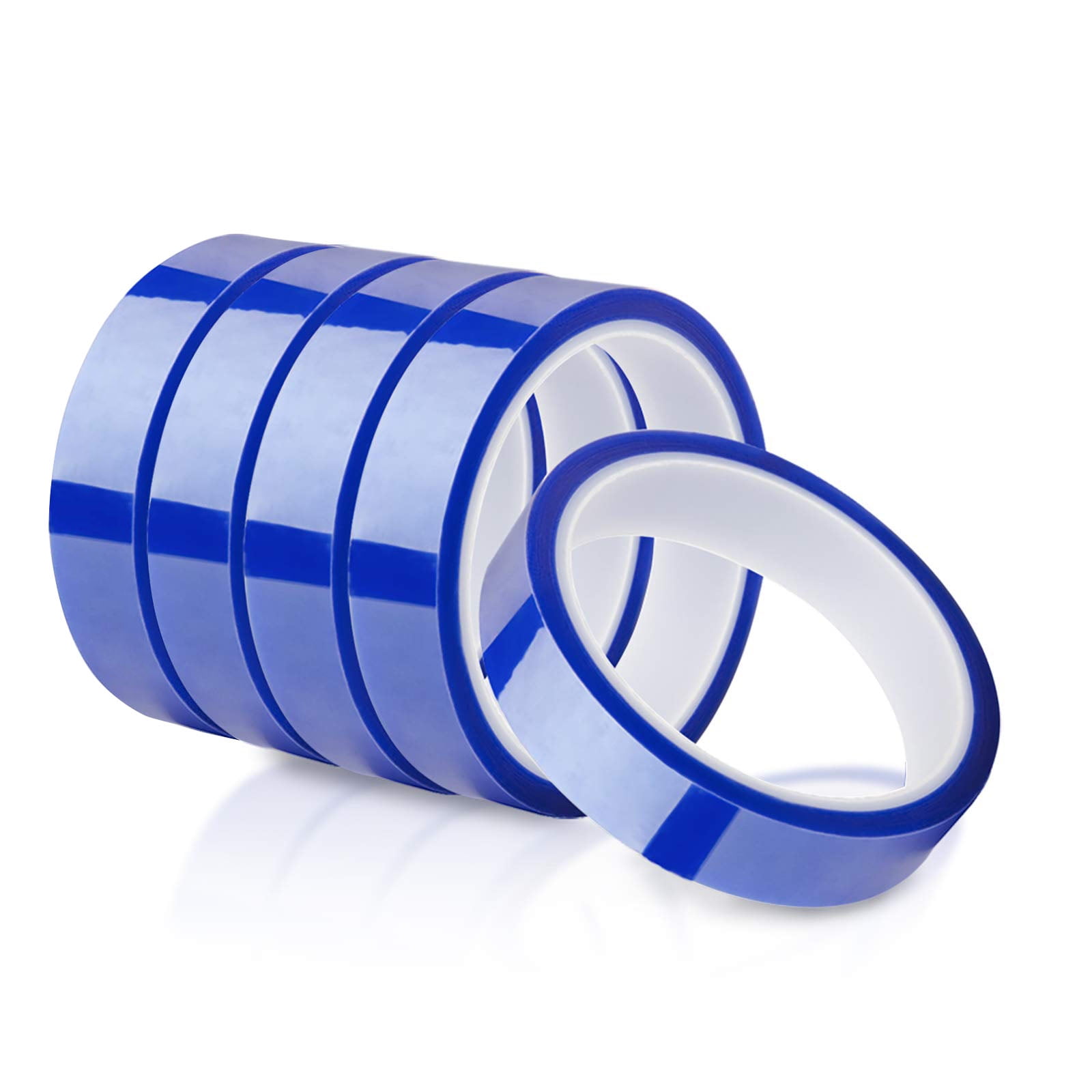 5 Rolls 0.8 Inch x 108Ft Sublimation Blanks Thermal Tape,Heat Tape,High Temp Tape,Up to 250℃(480℉) for Tumbler Sublimation Print,Heat Transfer Tape,Heat Vinyl Press Tape