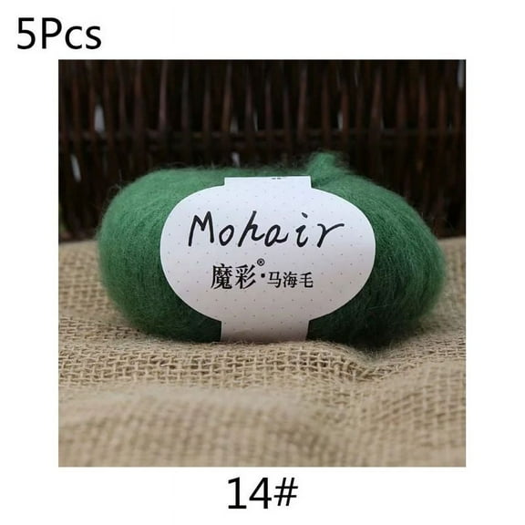 5 Rolls 25g/roll Soft Thin Angola Mohair Yarn Fine Baby Wool Hand Knitting Crochet DIY Sweater Scarf Socks