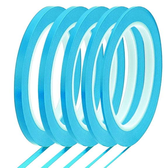 5 Rolls 5 Styles PVC Car Auto Paint Tape Masking Tape Vinyl Tape Cyan 2-6mm 1 roll/style