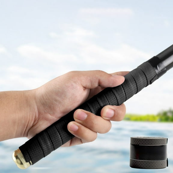 5 Rolls Anti-Slip Sweat Absorbing PU Material Racket Grip Tape Fishing Rod Handle Winding Tape Sports Handle Wrap For Enhanced Grip Stability