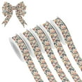 thumbnail image 1 of 5 Rolls Christmas Ribbon 1.5 inch Wide Decorative Ribbon for Gift Wrapping and Holiday Decorations Abstract Feather Pattern, 1 of 7
