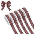 thumbnail image 1 of 5 Rolls Christmas Ribbon 1.5 inch Wide Decorative Ribbon for Gift Wrapping and Holiday Decorations Abstract Pizza Pattern, 1 of 7