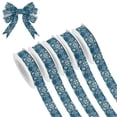 thumbnail image 1 of 5 Rolls Christmas Ribbon 1.5 inch Wide Decorative Ribbon for Gift Wrapping and Holiday Decorations Abstract Turtle Pattern, 1 of 7
