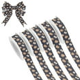 thumbnail image 1 of 5 Rolls Christmas Ribbon 1.5 inch Wide Decorative Ribbon for Gift Wrapping and Holiday Decorations Baseball Gloves and Balls Pattern, 1 of 7