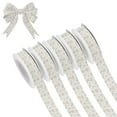 thumbnail image 1 of 5 Rolls Christmas Ribbon 1.5 inch Wide Decorative Ribbon for Gift Wrapping and Holiday Decorations Beige Bunnies, 1 of 7