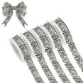 thumbnail image 1 of 5 Rolls Christmas Ribbon 1.5 inch Wide Decorative Ribbon for Gift Wrapping and Holiday Decorations Black and White Shapes Pattern, 1 of 7
