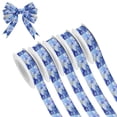 thumbnail image 1 of 5 Rolls Christmas Ribbon 1.5 inch Wide Decorative Ribbon for Gift Wrapping and Holiday Decorations Blue Ink Clouds, 1 of 7