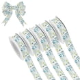 thumbnail image 1 of 5 Rolls Christmas Ribbon 1.5 inch Wide Decorative Ribbon for Gift Wrapping and Holiday Decorations Blue-green Plants, 1 of 7