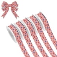 thumbnail image 1 of 5 Rolls Christmas Ribbon 1.5 inch Wide Decorative Ribbon for Gift Wrapping and Holiday Decorations Bows and Strawberries Pattern, 1 of 7