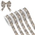 thumbnail image 1 of 5 Rolls Christmas Ribbon 1.5 inch Wide Decorative Ribbon for Gift Wrapping and Holiday Decorations Brown Paint Splatters Pattern, 1 of 7
