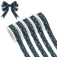 thumbnail image 1 of 5 Rolls Christmas Ribbon 1.5 inch Wide Decorative Ribbon for Gift Wrapping and Holiday Decorations Butterfly and The Moon, 1 of 7