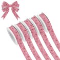 thumbnail image 1 of 5 Rolls Christmas Ribbon 1.5 inch Wide Decorative Ribbon for Gift Wrapping and Holiday Decorations Candy Cane and Strawberry Pattern, 1 of 7