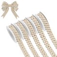 thumbnail image 1 of 5 Rolls Christmas Ribbon 1.5 inch Wide Decorative Ribbon for Gift Wrapping and Holiday Decorations Candy Cane-shaped Ribbons and Hearts, 1 of 7