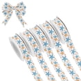 thumbnail image 1 of 5 Rolls Christmas Ribbon 1.5 inch Wide Decorative Ribbon for Gift Wrapping and Holiday Decorations Colorful Starfish Pattern, 1 of 7