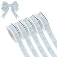 thumbnail image 1 of 5 Rolls Christmas Ribbon 1.5 inch Wide Decorative Ribbon for Gift Wrapping and Holiday Decorations Cute Clouds and Hearts Pattern, 1 of 7