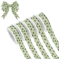thumbnail image 1 of 5 Rolls Christmas Ribbon 1.5 inch Wide Decorative Ribbon for Gift Wrapping and Holiday Decorations Cute Frogs on Lily Pads, 1 of 7