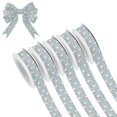 thumbnail image 1 of 5 Rolls Christmas Ribbon 1.5 inch Wide Decorative Ribbon for Gift Wrapping and Holiday Decorations Cute Little Dog Pattern, 1 of 7