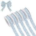 thumbnail image 1 of 5 Rolls Christmas Ribbon 1.5 inch Wide Decorative Ribbon for Gift Wrapping and Holiday Decorations Delicate White Flowers, 1 of 7