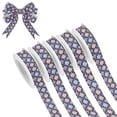 thumbnail image 1 of 5 Rolls Christmas Ribbon 1.5 inch Wide Decorative Ribbon for Gift Wrapping and Holiday Decorations Geometric Stars, 1 of 7