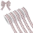 thumbnail image 1 of 5 Rolls Christmas Ribbon 1.5 inch Wide Decorative Ribbon for Gift Wrapping and Holiday Decorations Grapes and Flowers Pattern, 1 of 7