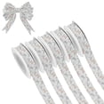 thumbnail image 1 of 5 Rolls Christmas Ribbon 1.5 inch Wide Decorative Ribbon for Gift Wrapping and Holiday Decorations Hand-drawn Pastel Colors Butterflies, 1 of 7