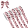 thumbnail image 1 of 5 Rolls Christmas Ribbon 1.5 inch Wide Decorative Ribbon for Gift Wrapping and Holiday Decorations Hats with Delicate Bows, 1 of 7