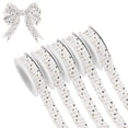 thumbnail image 1 of 5 Rolls Christmas Ribbon 1.5 inch Wide Decorative Ribbon for Gift Wrapping and Holiday Decorations Hearts and String Garland, 1 of 7