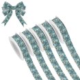 thumbnail image 1 of 5 Rolls Christmas Ribbon 1.5 inch Wide Decorative Ribbon for Gift Wrapping and Holiday Decorations Intricate Blue Block Pattern, 1 of 7